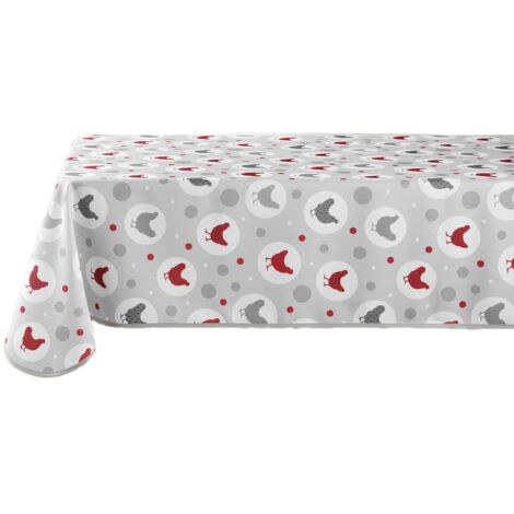 Nappe ronde antitache imprimée poules PLUMETTE