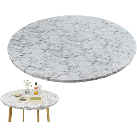 Nappe ronde avec taille élastique - Protection de table pour terrasses -