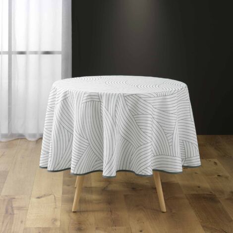 Nappe ronde en polyester LINEA, imprimée, Ø 180 cm