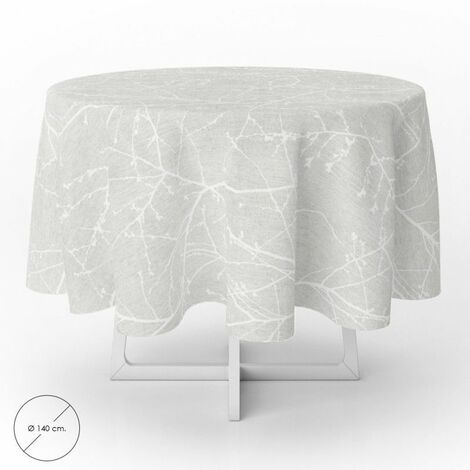 Nappe Pailletée PVC Transparent/argent ronde Ø140 - CALITEX