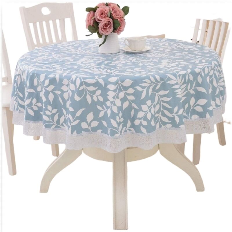 Nappe ronde en vinyle PVC imperméable, facile à nettoyer, résistante aux taches d’huile, idéale cuisine et barbecue