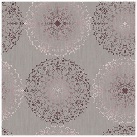 Nappe Ronde Monte Carlo Charlene Grise 150cm Nappe Ronde élégante Monte Carlo Charlene - D-c-table