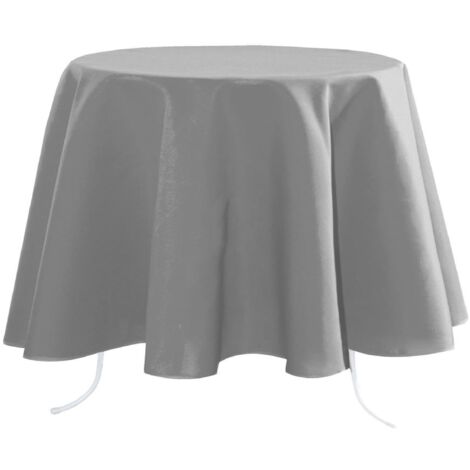 Nappe Ronde Nelson grise 180 cm