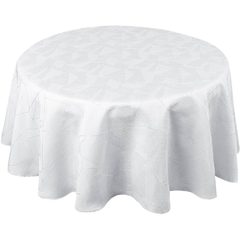 homemaison - nappe ronde outdoor aux motifs graphiques blanc 160 cm - blanc