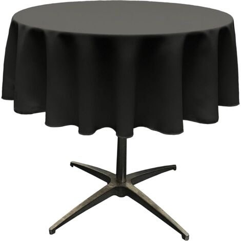 Nappe ronde, polyester, noire, jetable