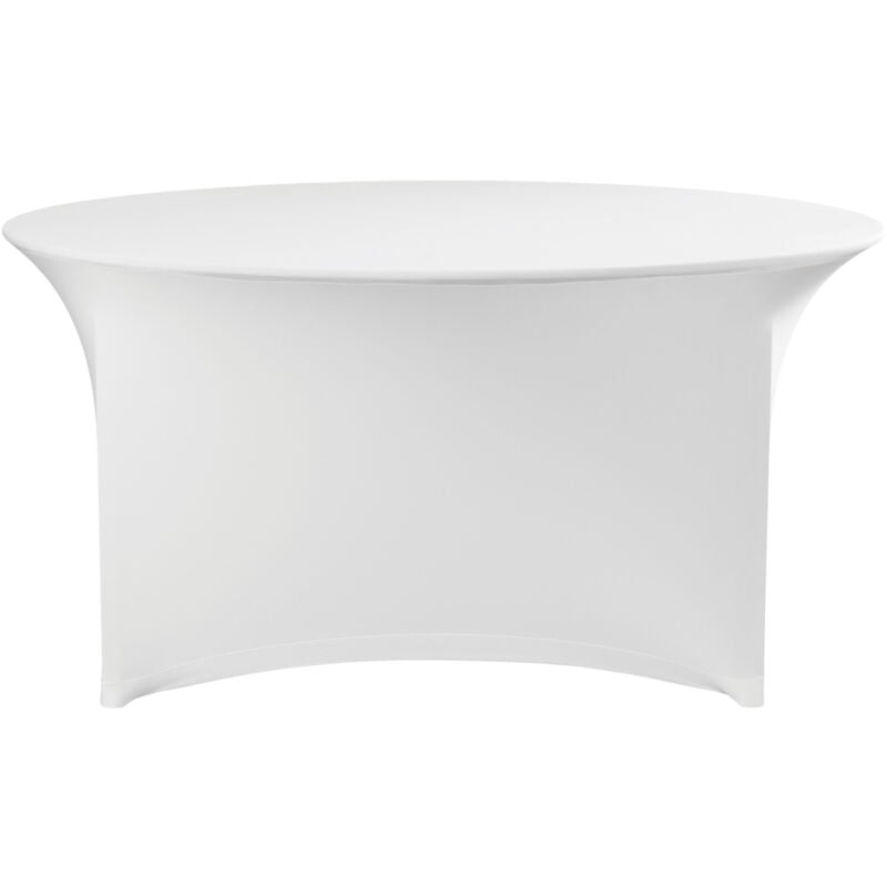 Nappe ronde sans repassage, diamètre. Tissu jersey 180cm blanc - Hendi 814451