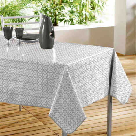 Nappe Toile Cirée "Abaca" 140x240cm Gris