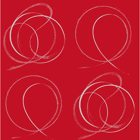 Nappe Toile cirée au mètre Argent Bully Rouge