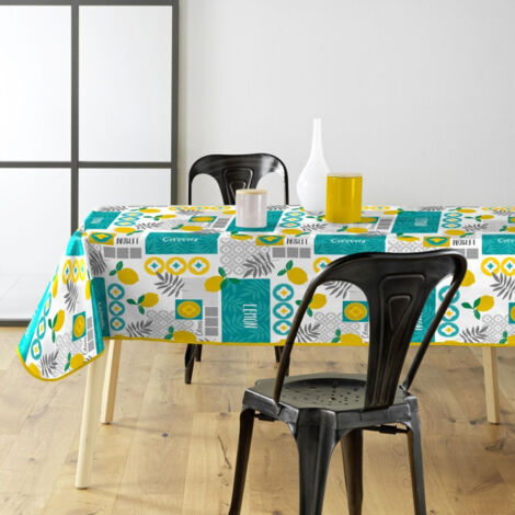 Nappe Toile Cirée "Citronnade" 140x240cm Jaune