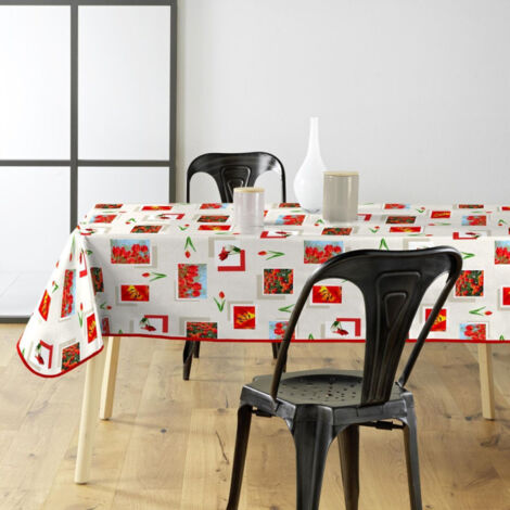 Nappe Toile Cirée "Tulipe" 140x240cm Rouge