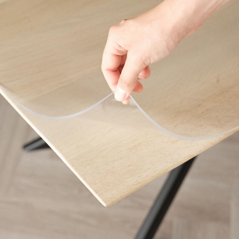 Mumu – Nappe transparente 3 mm – Rectangulaire anti-taches – Lavable en PVC – Protection optimale intérieure et extérieure – 80 x 120 cm