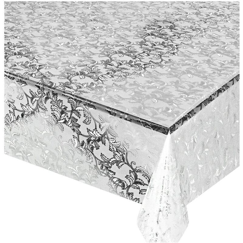 nappe transparente au mètre h140 moderne antitaches plastifié couverture de table en pvc brillant - dis.19
