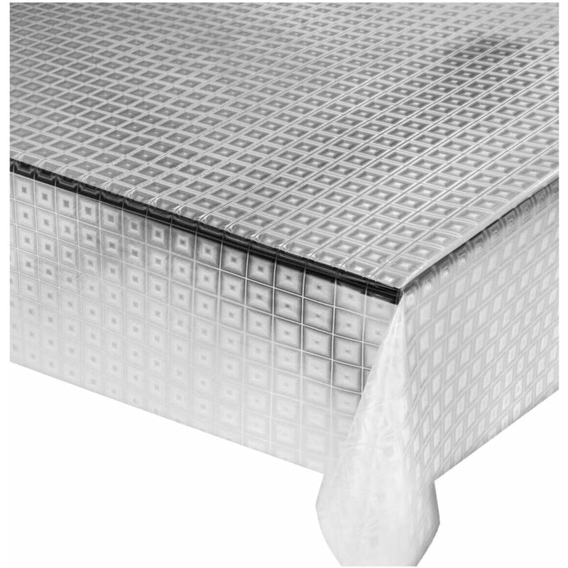 emmevi mv s.p.a. - nappe transparente moderne antitaches plastifié couverture de table en pvc brillant dis.17 - 140x100 cm