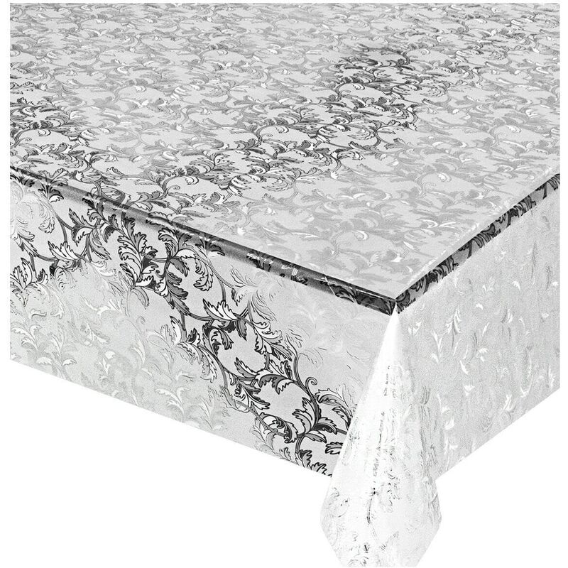 Emmevi Mv S.p.a. - Nappe Transparente Moderne AntiTaches Plastifié Couverture de Table en Pvc Brillant Dis.19 - 140x180 cm