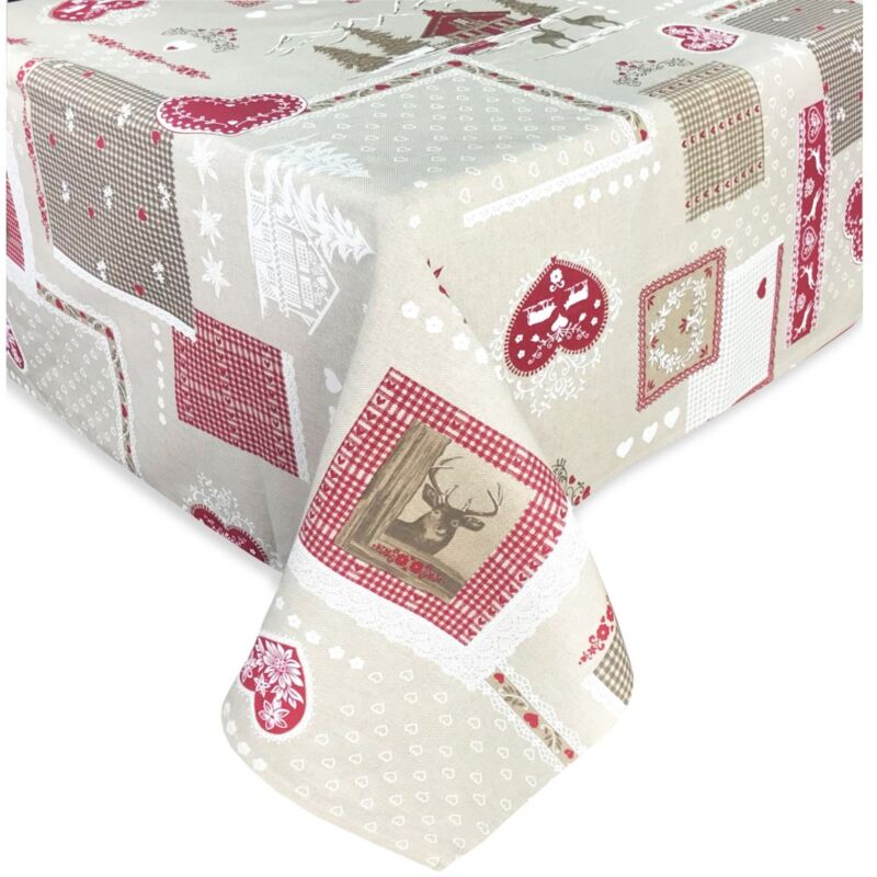 NAPPE TYROLIENNE DORY VALBADIA en coton Cm. 140x180 x6 personnes NAPPE TYROLIENNE DORY VALBADIA en coton Cm. 140x180 x6 personnes