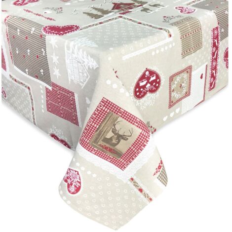 NAPPE TYROLIENNE DORY VALBADIA en coton Cm. 140x140 x4 personnes
