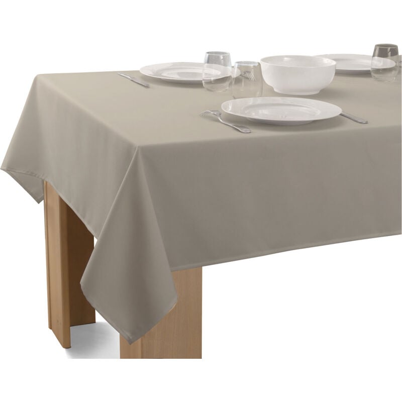 Le Linge De Jules - Nappe Unie Anti-taches Ficelle - Rectangle 150 x 300 cm
