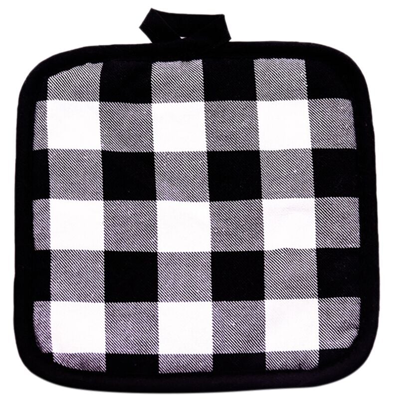 napperon coton tissu à carreaux carré épais isolation thermique coaster ménage anti-échaudage table à manger pot tapis, 6 pièces