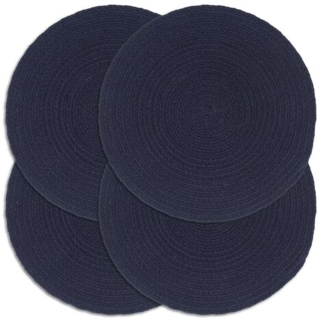 38cm 01-Round-Napperons ronds tissés PP, 1 pièce, tapis de Table à