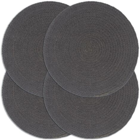Lot De 6 Sets De Table Ronds Bohème 38cm - Tressés Résistants Marron, Idéal Maison Café Événements Set Table Tressé 38cm