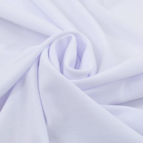 Nappes élastiques de table avec jupon 2 pcs 150x74 cm Blanc CFW375086