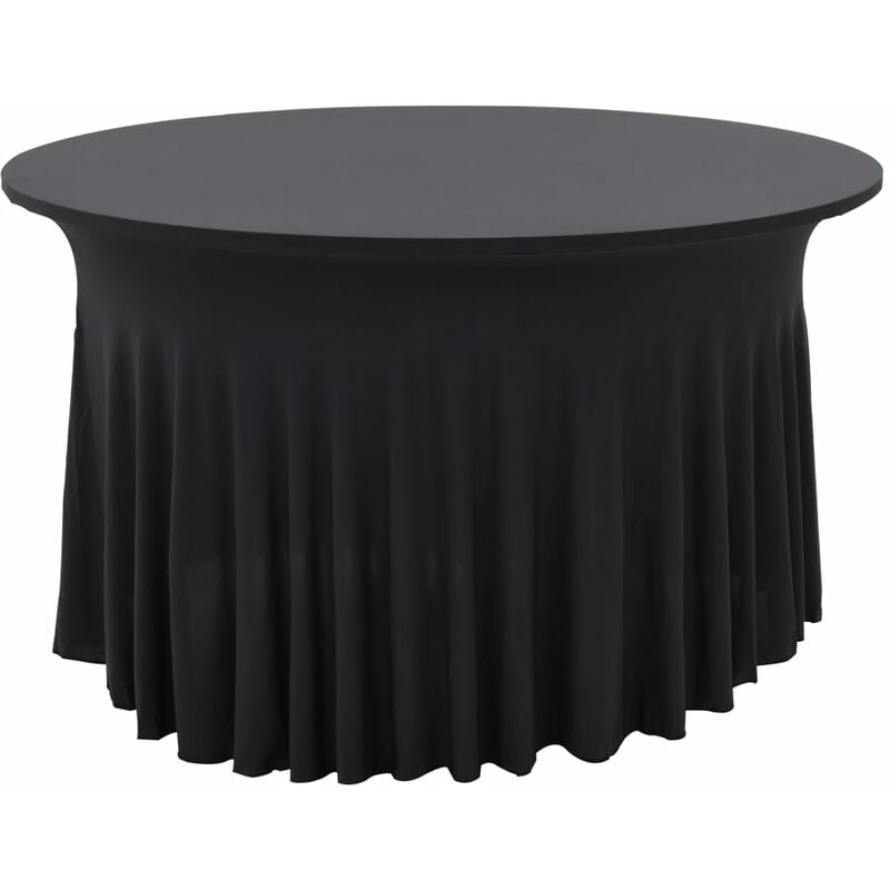 Nappes élastiques de table avec jupon 2 pcs 180x74cm Anthracite