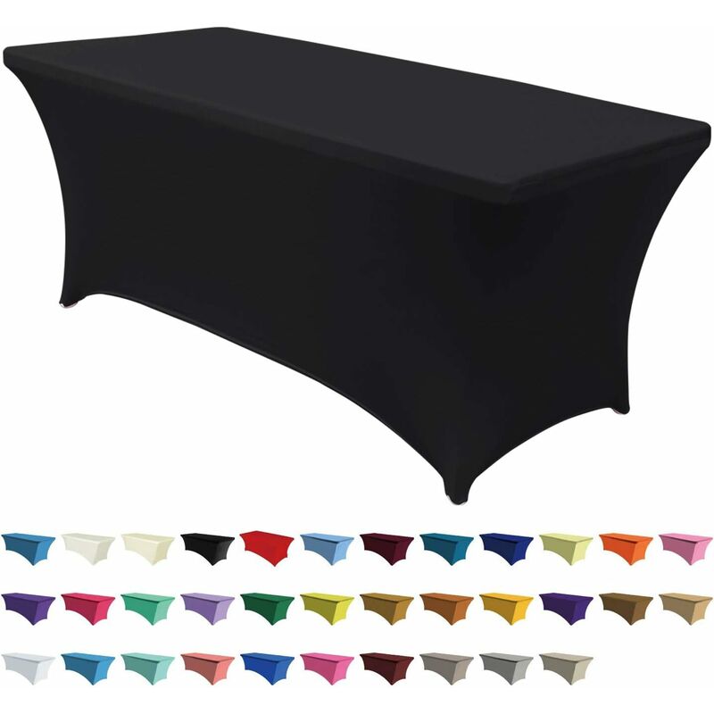 Nappes en spandex pour table rectangulaire de 4 pieds