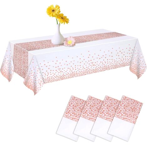 Nappes jetables, [Lot de 4] Nappes imperméables pour anniversaire