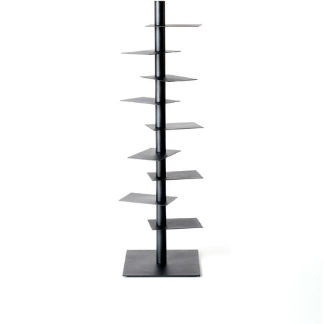 Nardo  Grigio antracite - h 150 cm libreria autoportante a colonna ripiani girevoli scaffali libri originale BBB Italia design Michele Franzina acciaio metallo salotto casa ufficio