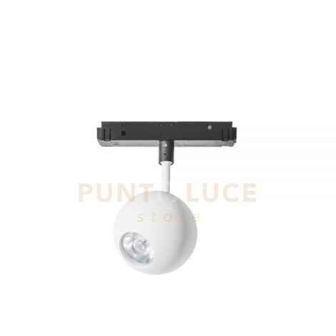 NARDO SP - FARETTO PROIETTORE REGOLABILE BIANCO TONDO INCASTRO MAGNETICO PER BINARIO 48V 3000K 410LM 8,5W