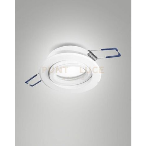 NARKA FARETTO INCASSO TONDO ORIENTABILE D.8,2CM H2,5 BIANCO ATTACCO GU10