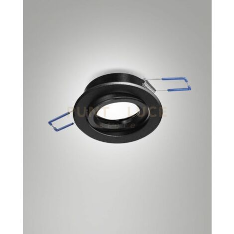 NARKA FARETTO INCASSO TONDO ORIENTABILE D.8,2CM H2,5 NERO ATTACCO GU10