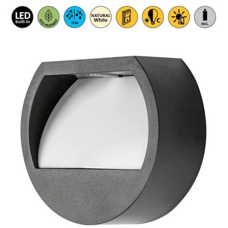NARMADA,OUTD.SOLAR,WALL, LED0,5W, H9,5CM