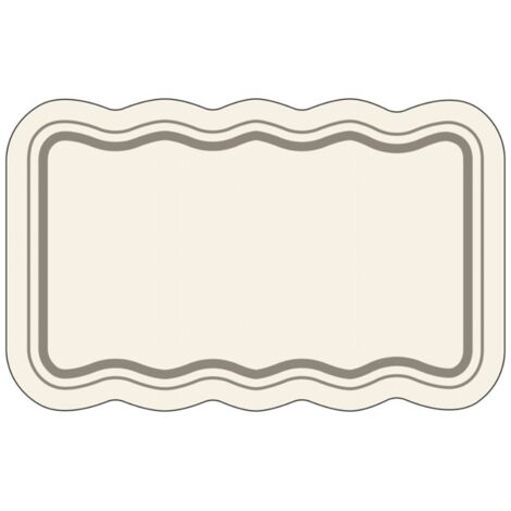 Narrative White - [Forme carrée incurvée] 4060cm (Terre de diatomées) Tapis de sol en terre de diatomées, tapis antidérapant pour salle de bain, tapis absorbant pour porte de toilettes