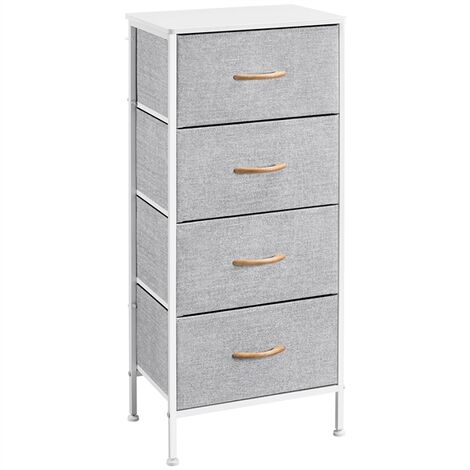 main image of "Narrow 4 Drawer Fabric Dresser for Small Space,45x30x98cm"