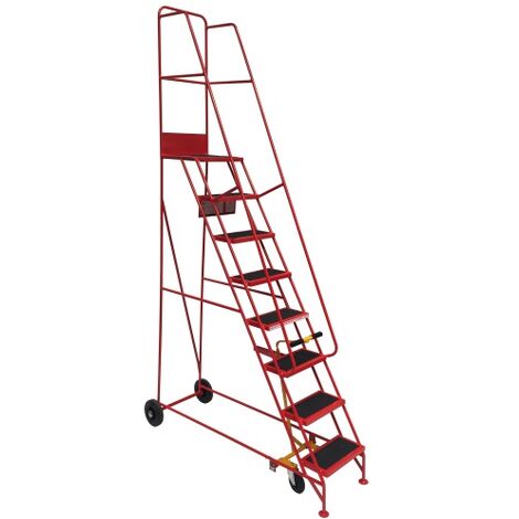 Narrow Industrial Mobile Step, Colour Blue (RAL : 5005), Size 4 Step