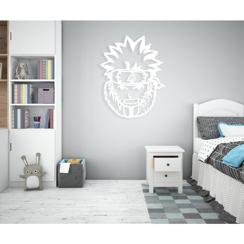 Image of Signorbit - naruto - Adesivo murale wall sticker in vinile 55x70 cm - Colore: bianco
