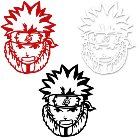 NARUTO - Sticker mural en vinyle 55x70 cm - Couleur : noir