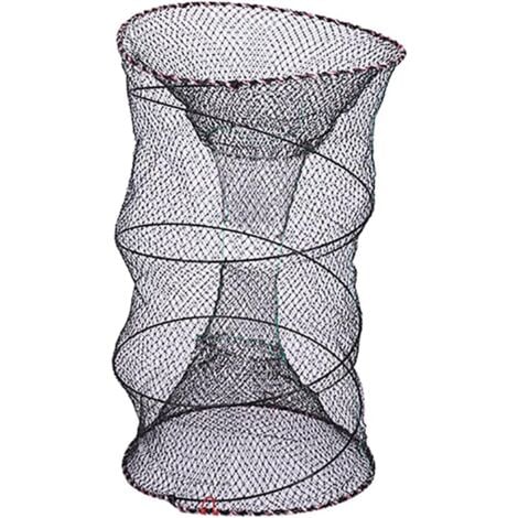 GALOZZOIT Nasse a Poisson Nylon Galvanisé Net Poisson Crabe Écrevisses Homard Catcher Pot Cast Automatique Pliable Keep Net Umbrella Cage-40cm×88cm