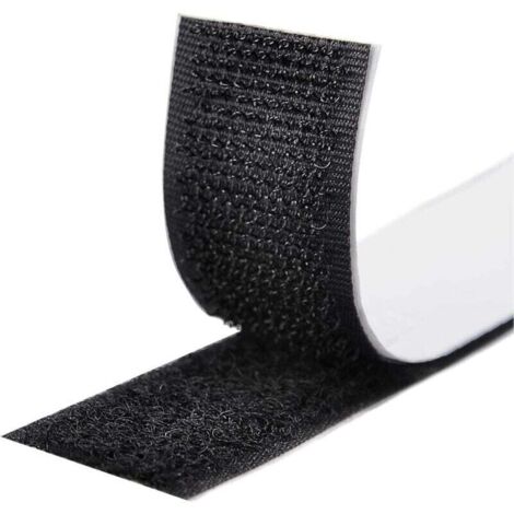 Nastri adesivi - 5M - Chiusure a strappo - Strisce autoadesive per tutti i tipi di installazioni - Cornice per foto - 16mm - Nero