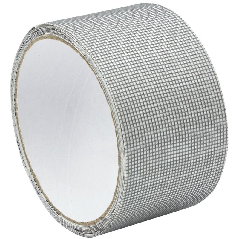 Image of Nastro adesivo Ripara Zanzariere STI 50mm x 2mt, colore Grigio in fibra di vetro, per strappi e fori nella zanzariera STI