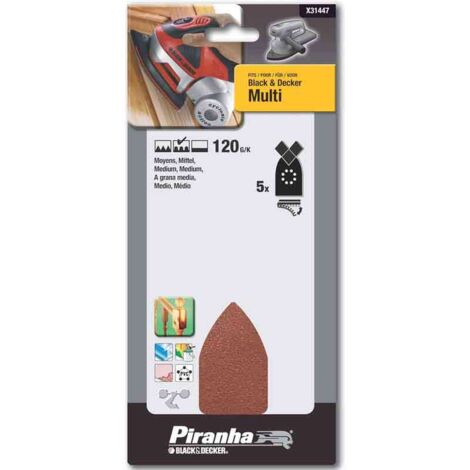 Nastri Triangolari Grana 120 per levigatrici multiuso Black and decker X31447-XJ