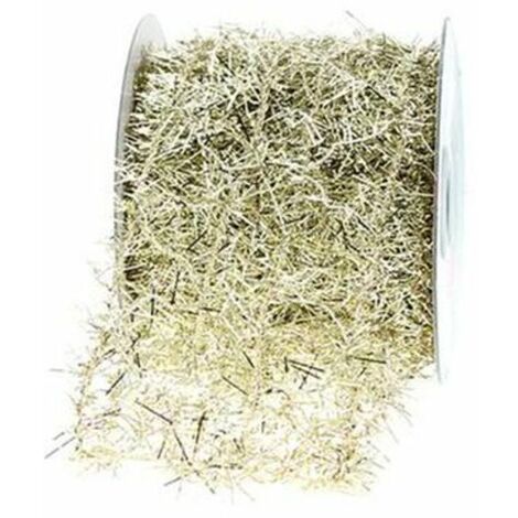 Nastro a rete natalizio 274 cm - colore oro - addobbo decorazione natale