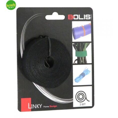 Nastro a Strappo Linky Bolis Italia 300cm Nero