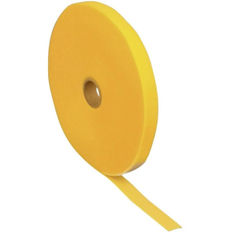 Image of T0602002081125 Nastro a strappo per raggruppare Lato morbido e lato rigido (l x l) 25000 mm x 20 mm Giallo 25 - Fastech