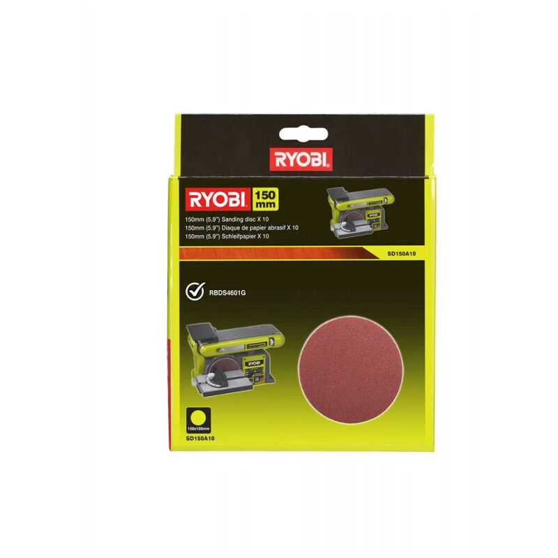 Image of Ryobi - 10 pezzi dischi abrasivi di ricambio per levigatrice rbds4601g