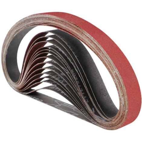 Nastro abrasivo 25 x 762 mm Nastro abrasivo - Set di nastri abrasivi misti (3 x grane 60/80/120/180/240) per levigatrici a nastro (15 pezzi)