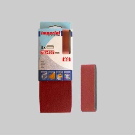 Nastro abrasivo 75x457 mm grana 60 - 3 pezzi IMPERIAL ABRASIVI