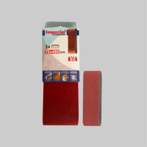 Nastro abrasivo 75x480 mm grana 120 - 3 pezzi IMPERIAL ABRASIVI