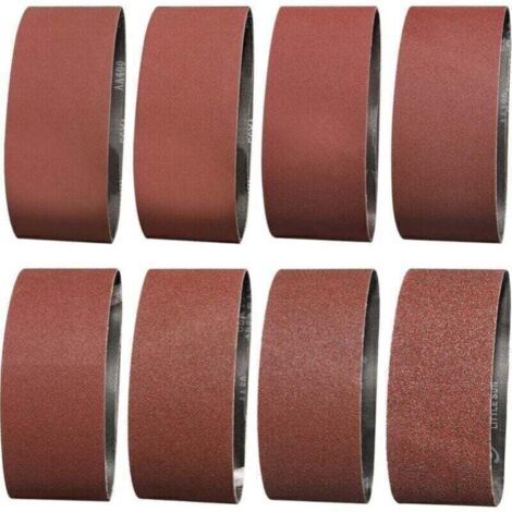 Nastro abrasivo 75X533 mm - Grane 1 X 40/60 e 2 X 80/120/180/240/320/400 Nastro abrasivo per levigatura, lucidatura e rimozione della polvere, ideale per legno (14 pezzi)